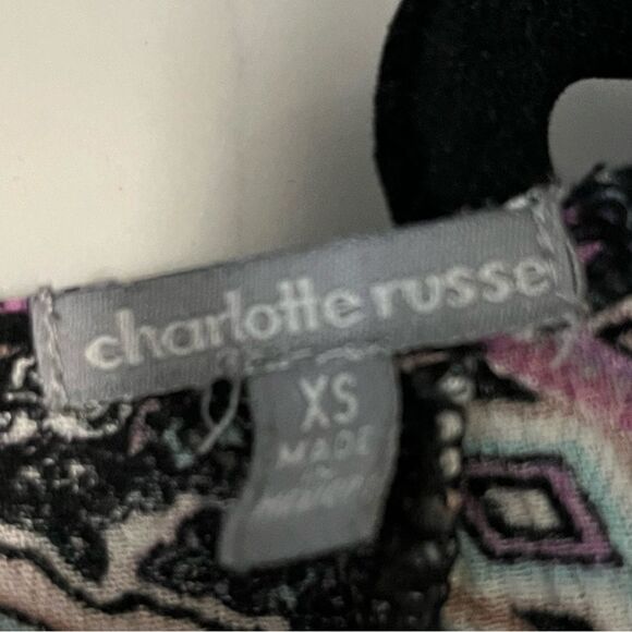 Charlotte Russe Bohemian Open Front Kimono Purple XS - Picture 4 of 4